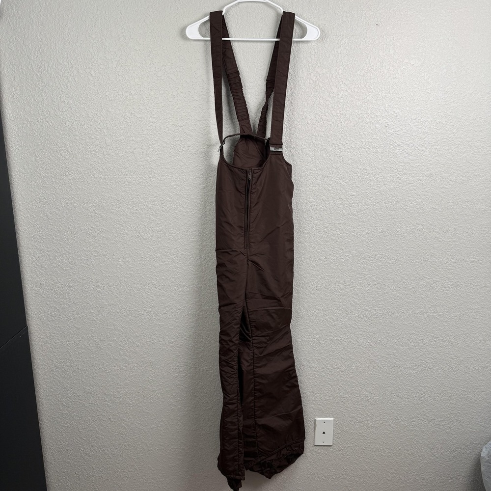 VINTAGE Roffe Ski Bib Pants Mens Medium Brown Insulated Snow Made in USA 90s